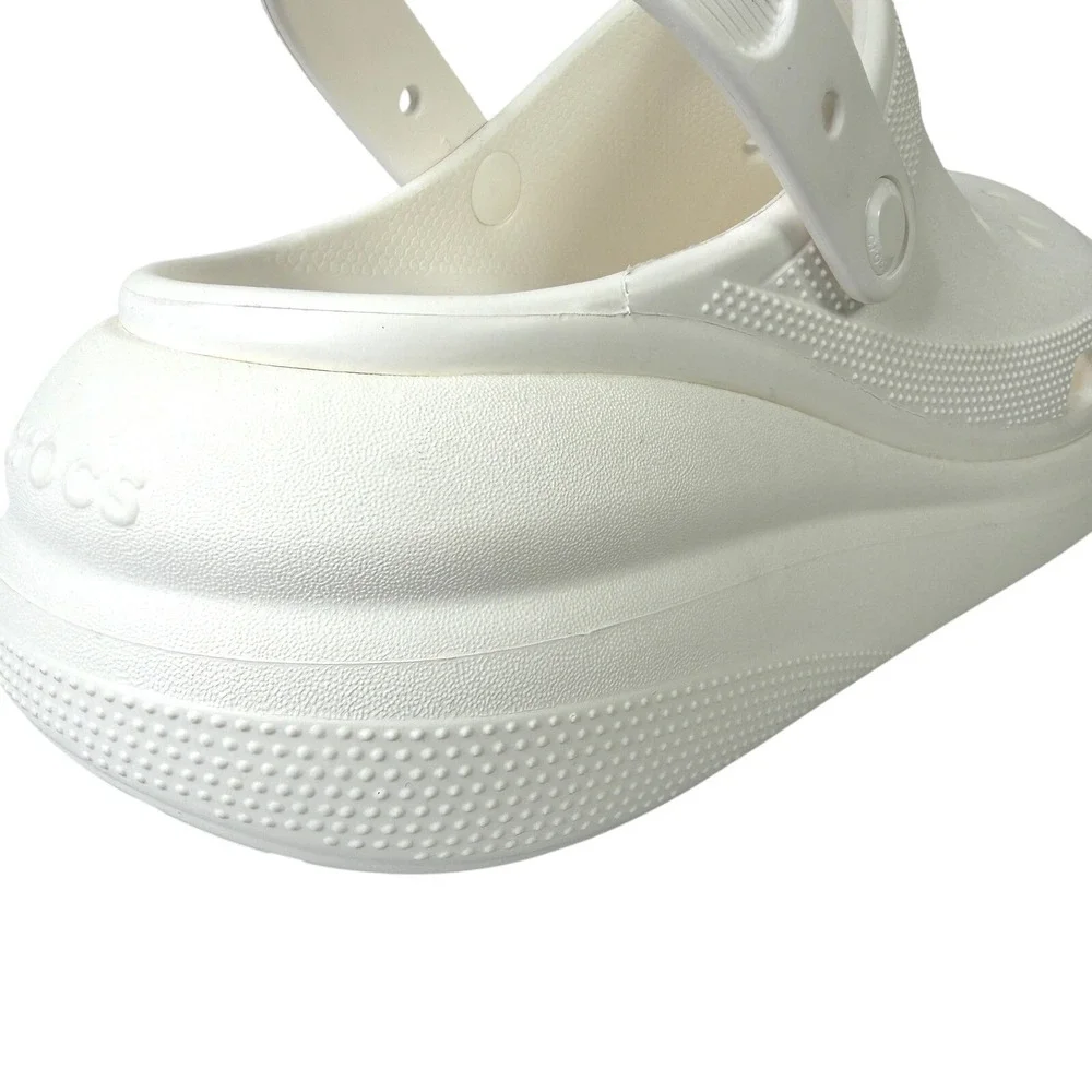 Crocs Crush Clog Mens M12 White‎ Platform Chunky Comfort Sandals 207521